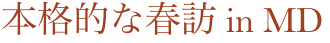 本格的な春訪 in MD